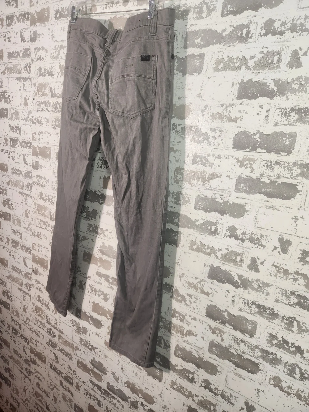 Gray Straight-Leg Pants